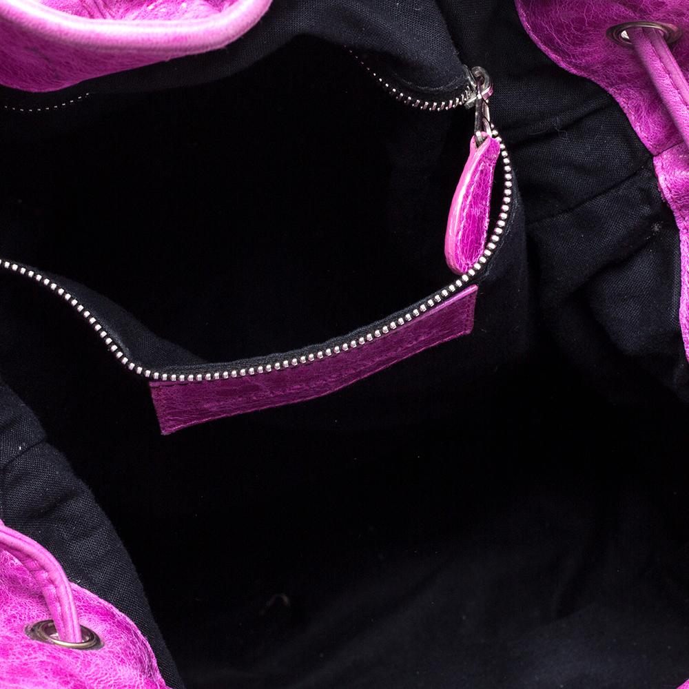 Balenciaga Bubble Gum Leather GSH Pompon Hobo 3