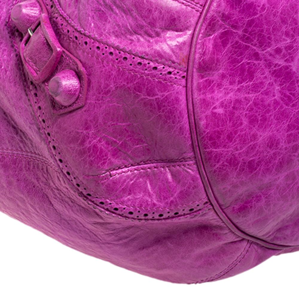 Balenciaga Bubble Gum Leather GSH Pompon Hobo 4