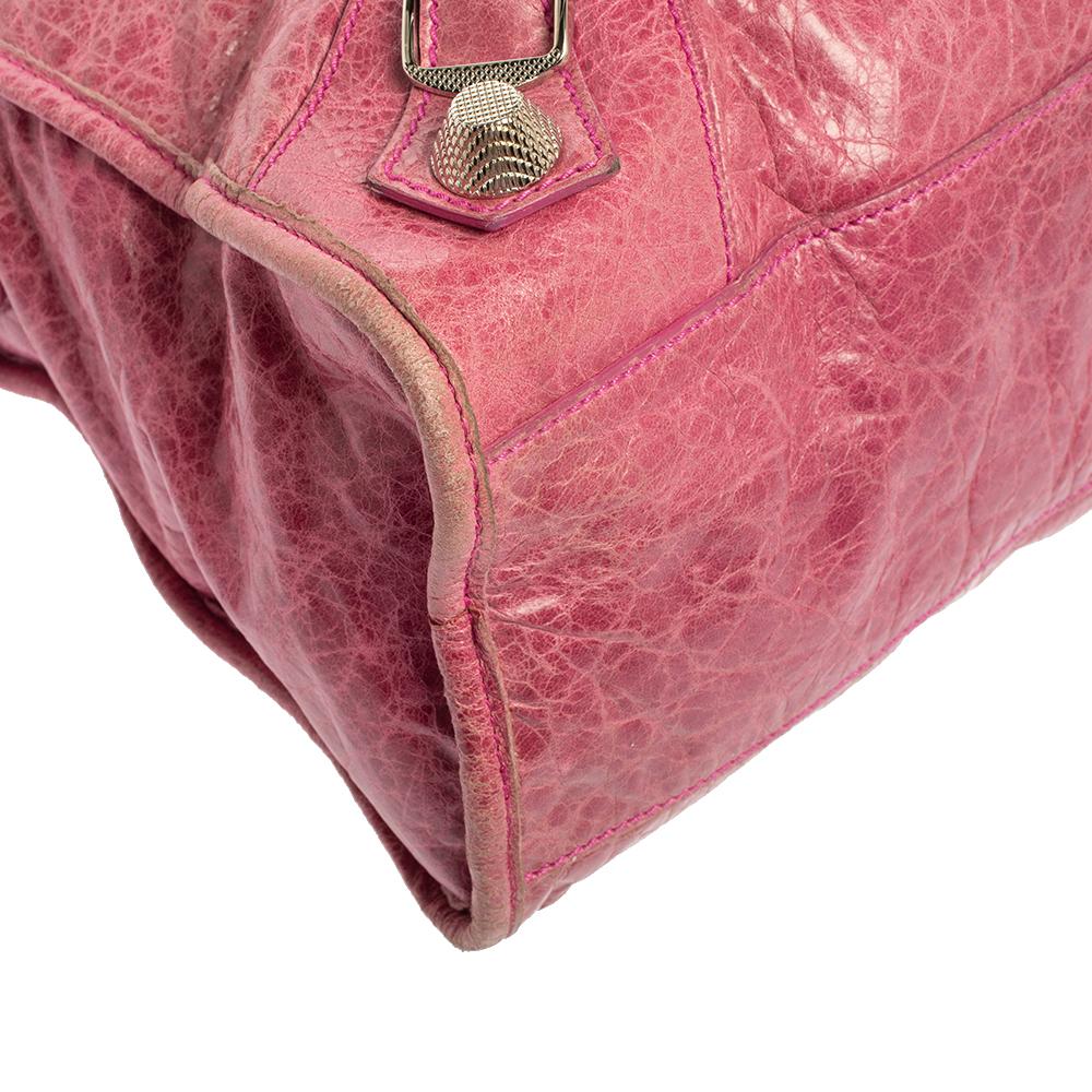 Balenciaga SGH City Tragetasche aus Bubble Gum Leder 7