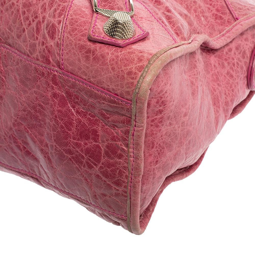 Balenciaga SGH City Tragetasche aus Bubble Gum Leder 8