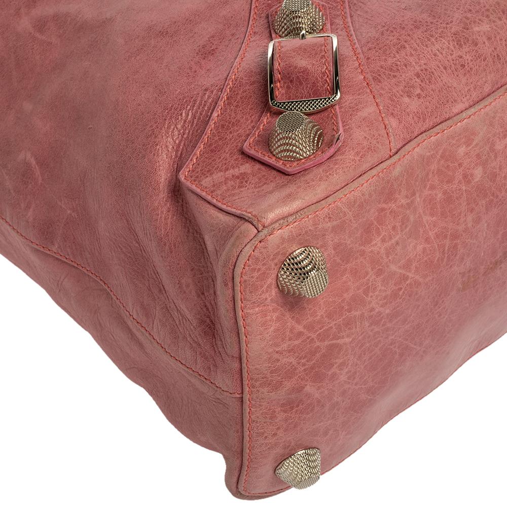 Balenciaga Bubble Gum Pink Leather SGH Brief Tote 4