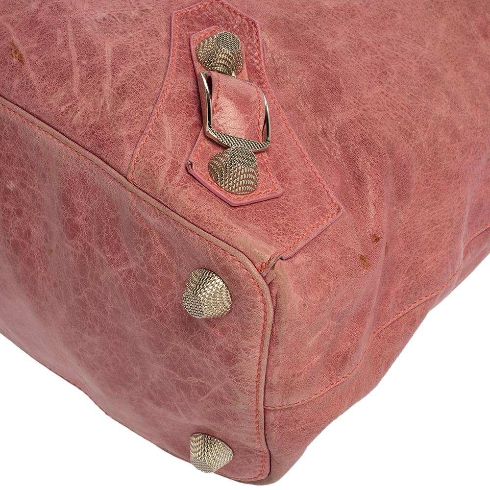 Balenciaga Bubble Gum Pink Leather SGH Brief Tote 5