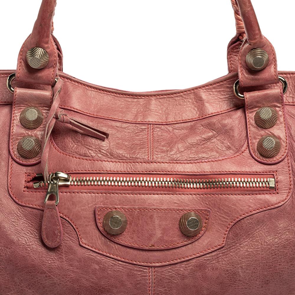 Balenciaga Bubble Gum Pink Leather SGH Brief Tote 7