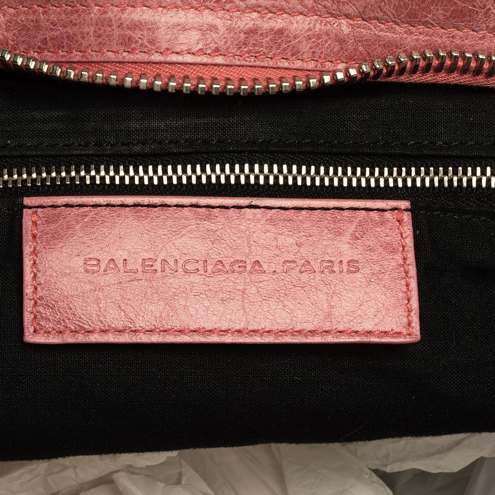 Balenciaga Bubble Gum Pink Leather SGH Brief Tote In Fair Condition In Dubai, Al Qouz 2