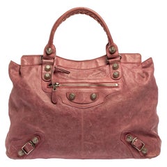 Balenciaga Bubble Gum Pink Leather SGH Brief Tote