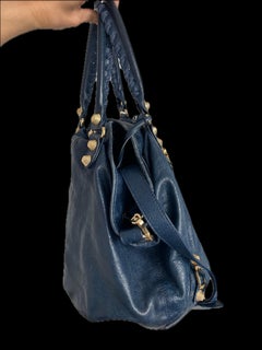 Balenciaga Bucket bag with Saint gold Studs and shoulder strap