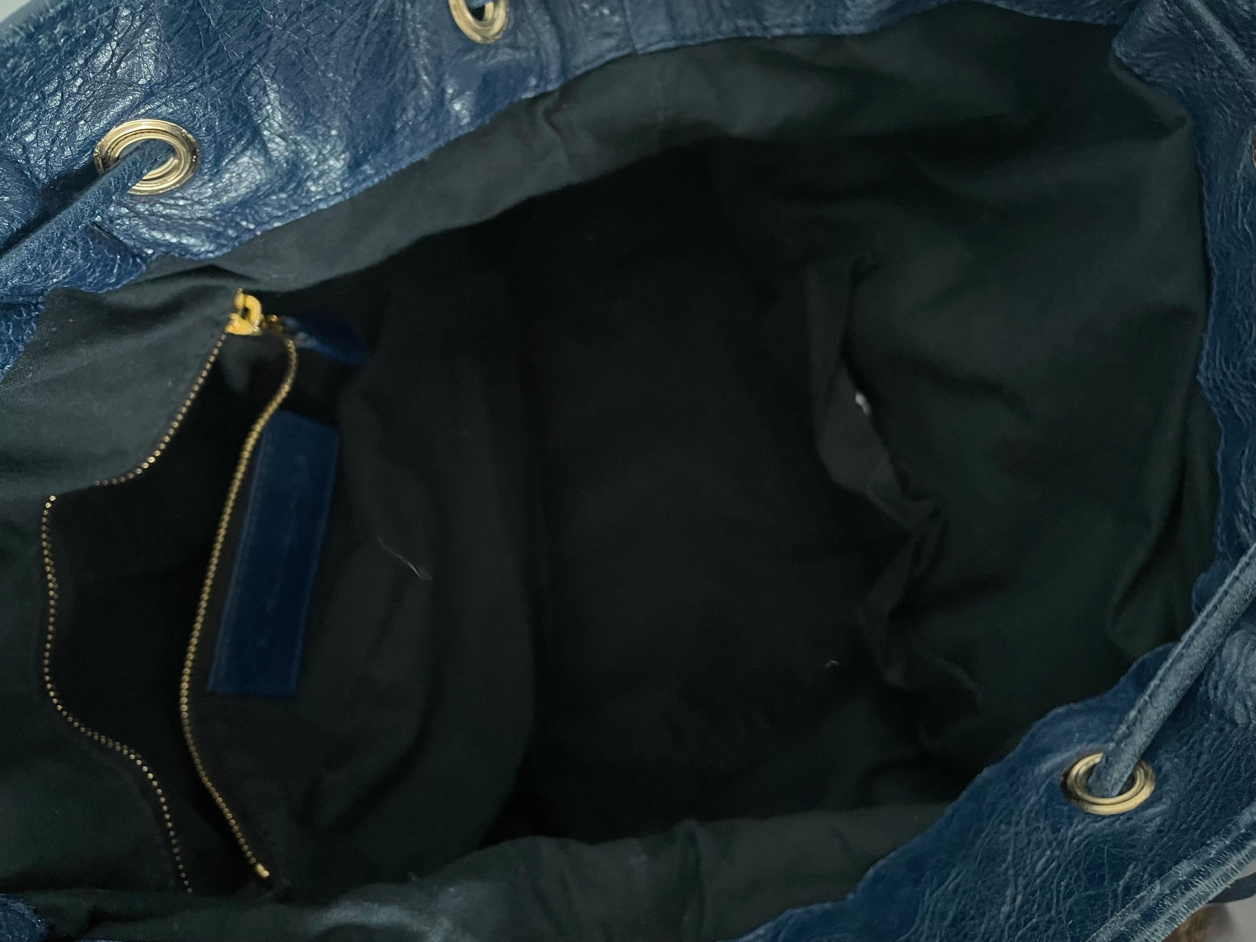Balenciaga Bucket bag with Saint gold Studs and shoulder strap For Sale 1