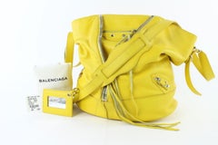 Balenciaga Bucket Jaune Citron Calfskin Papier Drop 10balz0629 Cross Body Bag