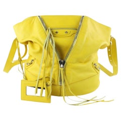 Balenciaga Bucket Jaune Citron Calfskin Papier Drop 10balz0629 Yellow Leather 