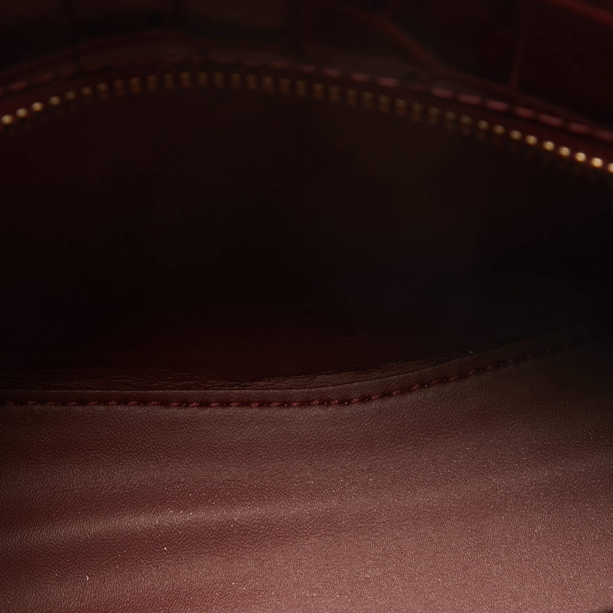 Balenciaga Burgundy Croc Embossed Leather Mini Neo Classic Bag 2