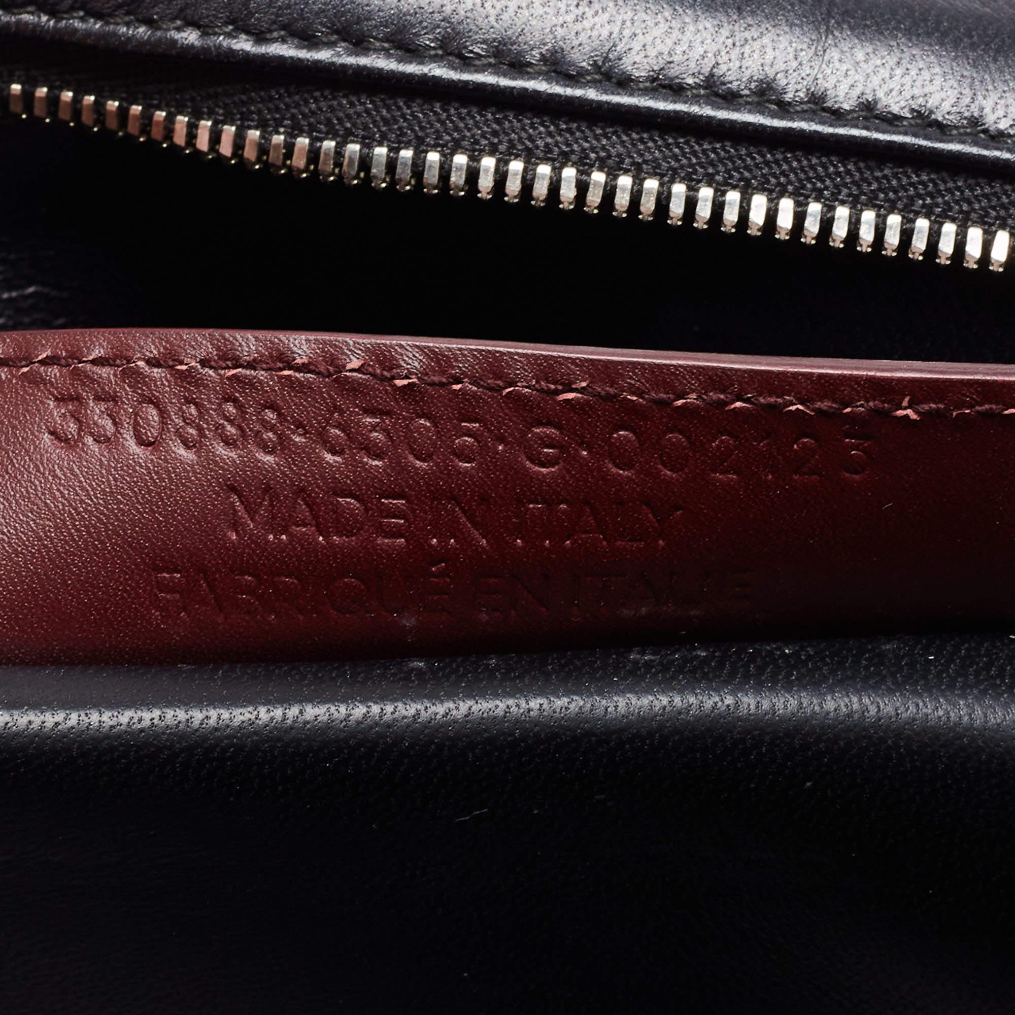 Balenciaga Burgundy Leather Le Dix Cartable Top Handle Bag For Sale 5
