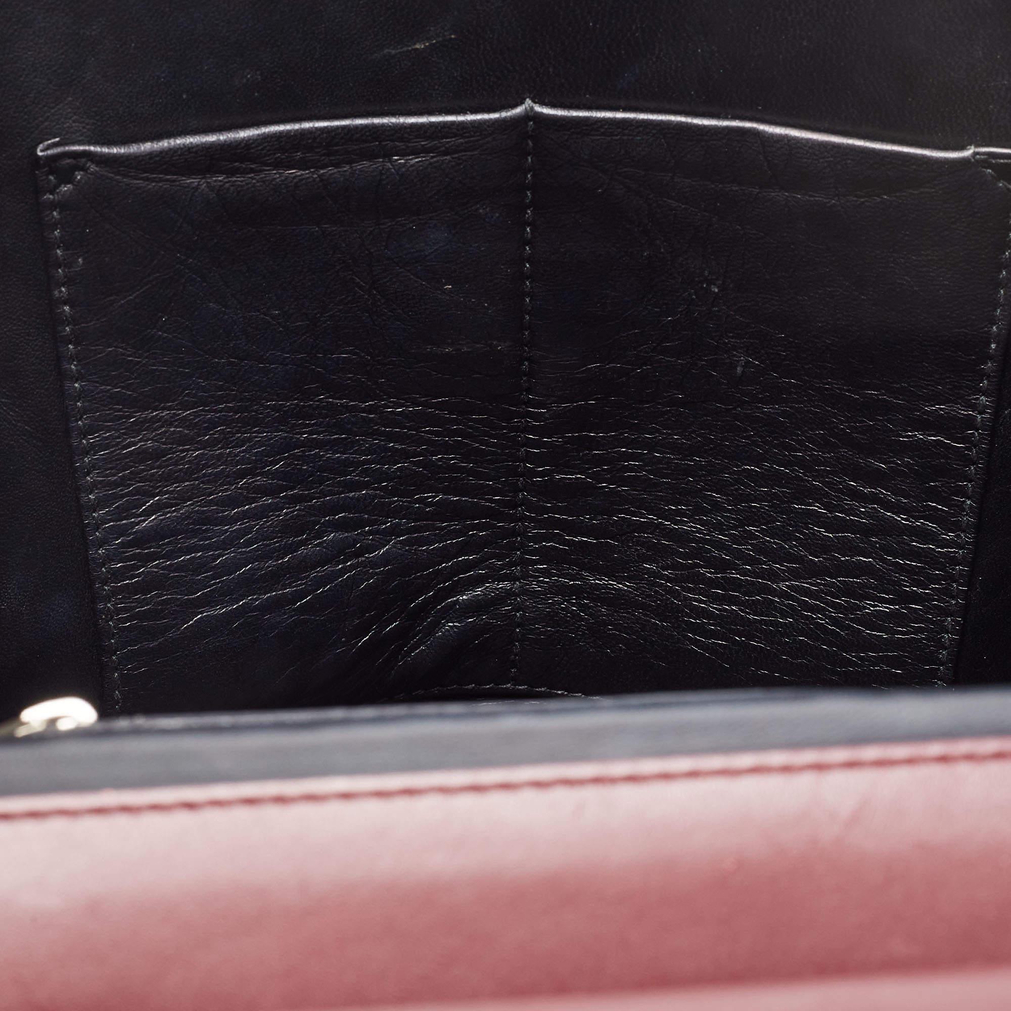 Balenciaga Burgundy Leather Le Dix Cartable Top Handle Bag For Sale 3