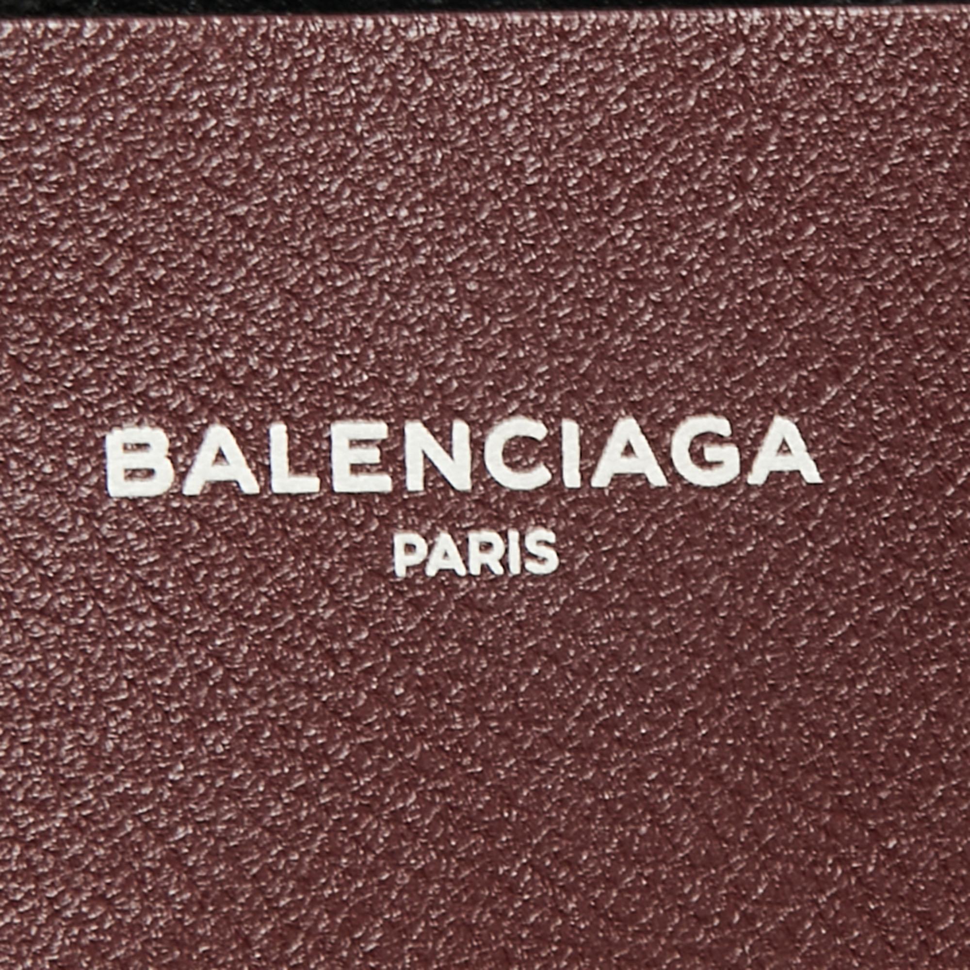 Balenciaga Burgundy Leather Medium Everyday Tote 1
