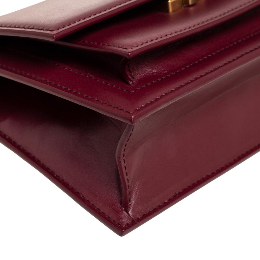 Balenciaga Burgundy Leather Sharp Top Handle Bag 2