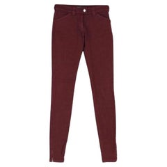 Balenciaga Burgundy Red Slim Denim Jeans