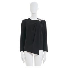 Balenciaga by Alexander Wang F/W 2015 Black Buckle Draped Top