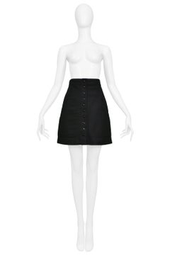 Balenciaga By Ghesquere Classic Black A-Line Mini Skirt 2003
