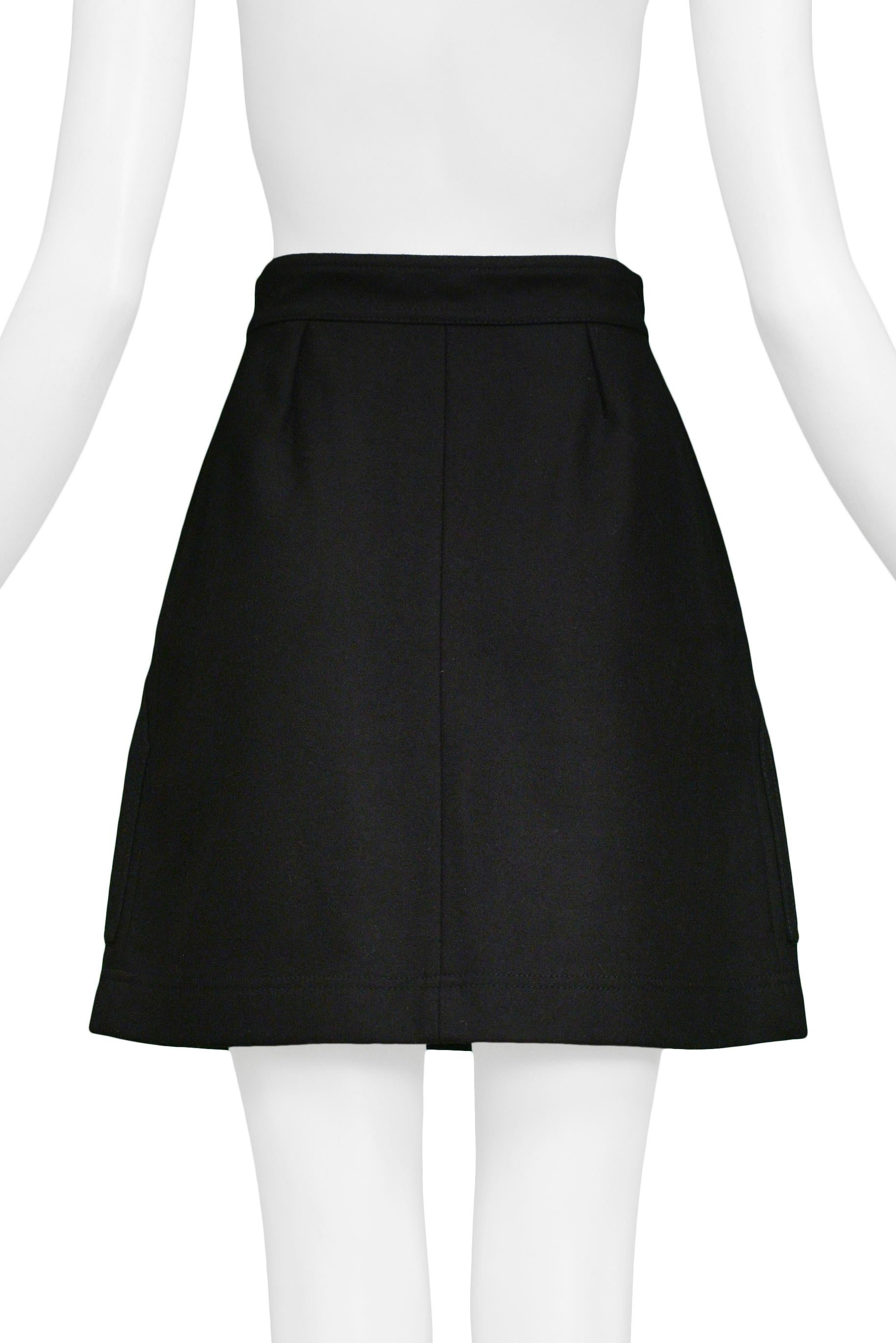 Women's Balenciaga By Ghesquere Classic Black A-Line Mini Skirt 2003 For Sale