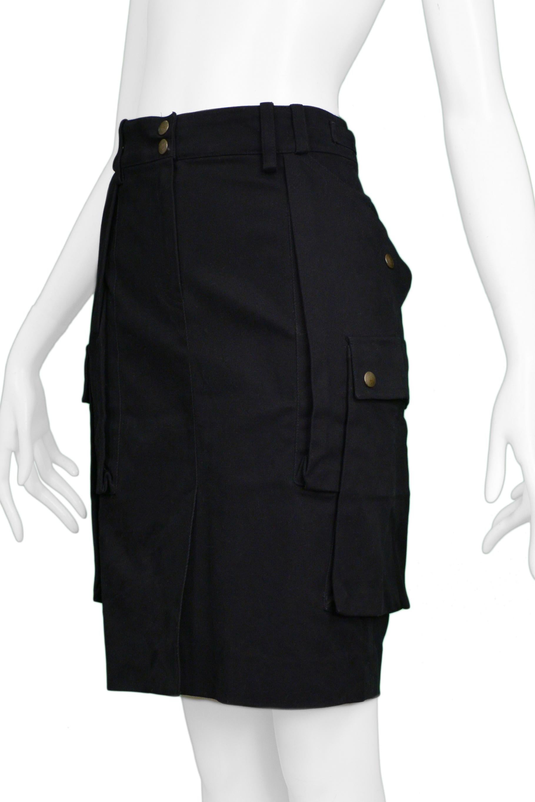 Balenciaga By Ghesquiere Black Cargo Skirt 2002 For Sale 1