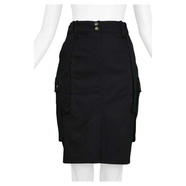 Balenciaga By Ghesquiere Black Cargo Skirt 2002 For Sale at 1stDibs ...