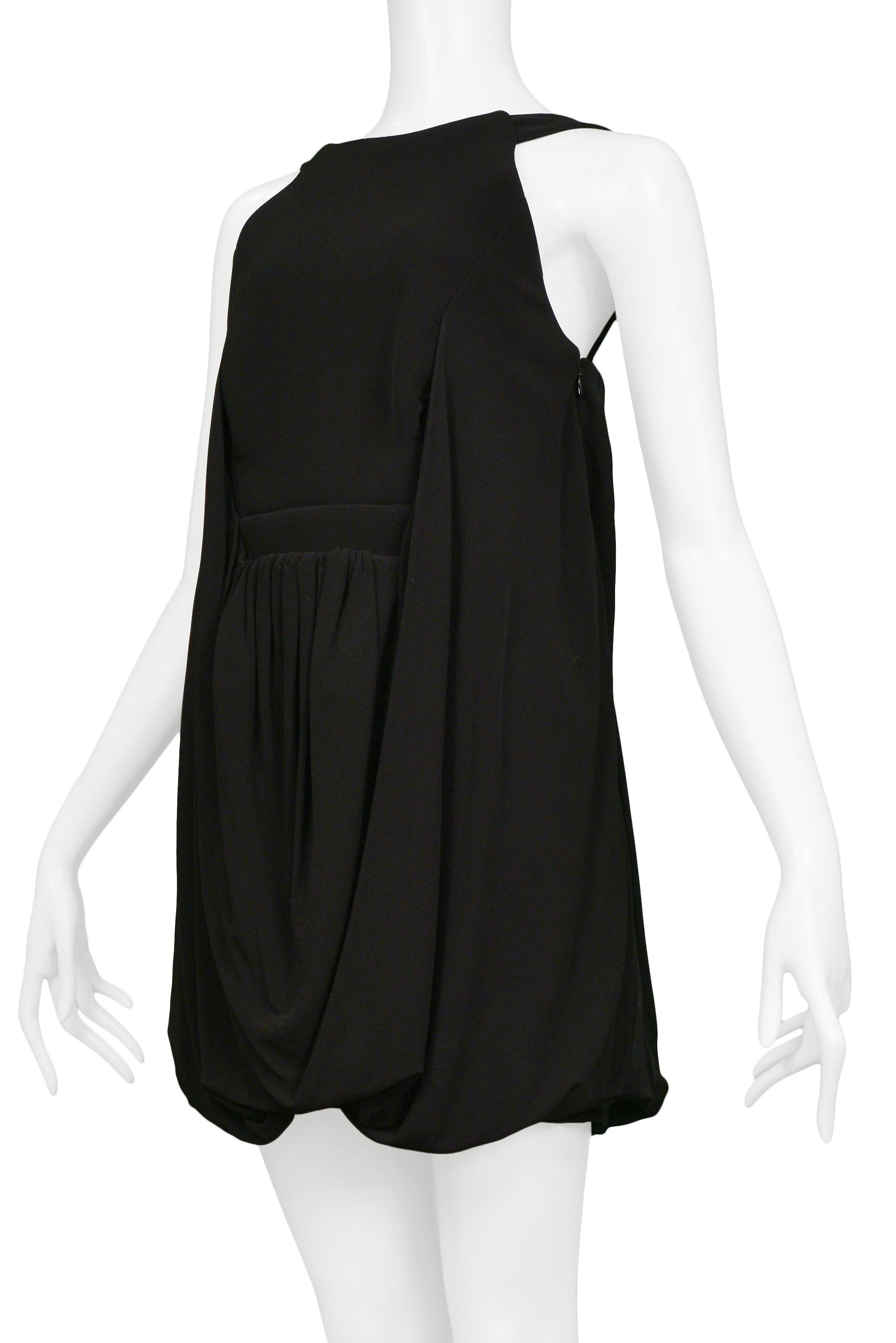 Women's Balenciaga by Ghesquiere Black Cocktail Mini Dress 2007 For Sale