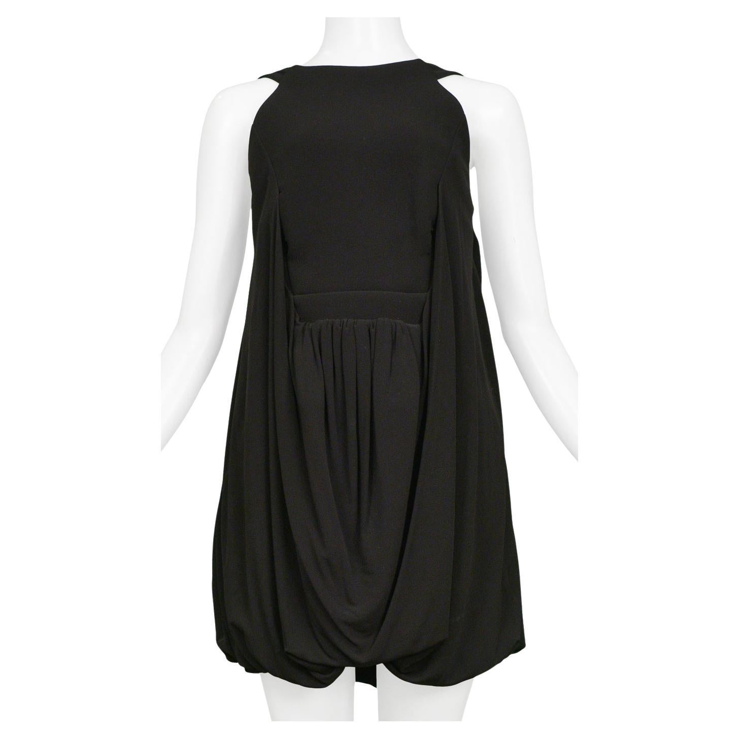Balenciaga by Ghesquiere Black Cocktail Mini Dress 2007 For Sale
