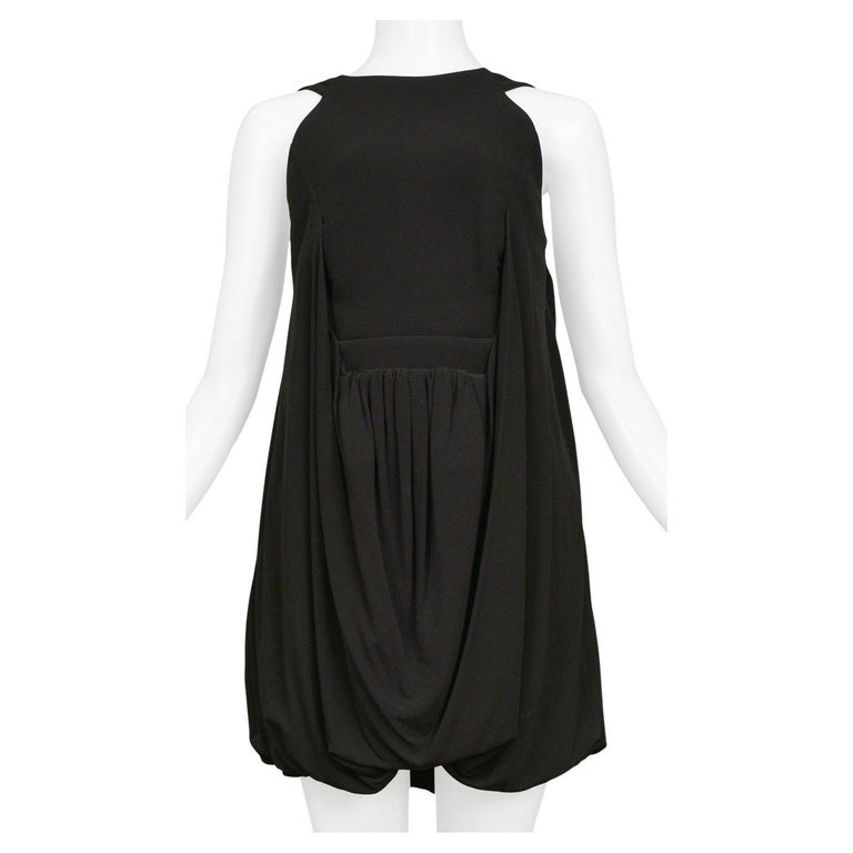 Balenciaga by Ghesquiere Black Cocktail Mini Dress 2007 For Sale at 1stDibs 