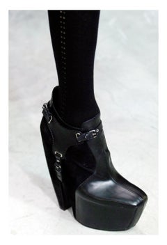 Balenciaga By Ghesquiere Black Leather & Suede Harness Boots 2006