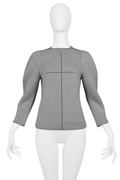Balenciaga By Ghesquiere Grey Neoprene Top 2008
