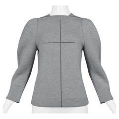 Balenciaga By Ghesquiere Grey Neoprene Top 2008