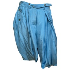 Balenciaga by Ghesquiere S/S 2005 Sky Blue Draped Balloon Harem Shorts