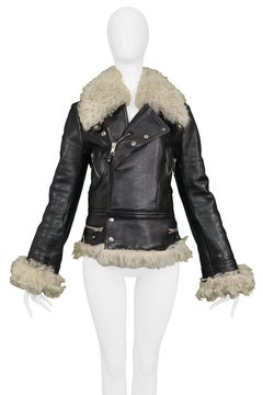 Balenciaga by Nicolas Ghesquiere AW 2004 Leather & Shearling Moto Jacket