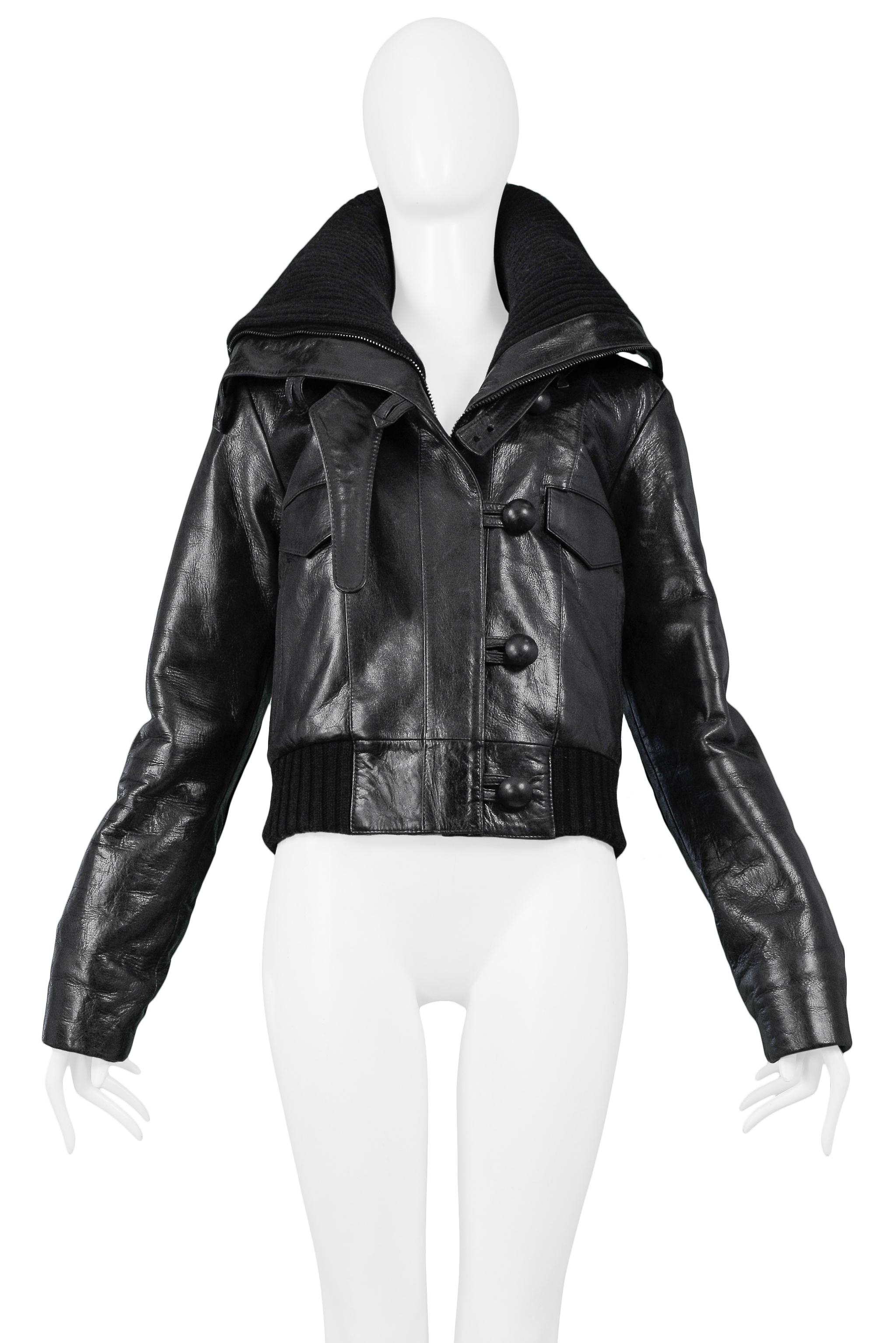 balenciaga leather jacket