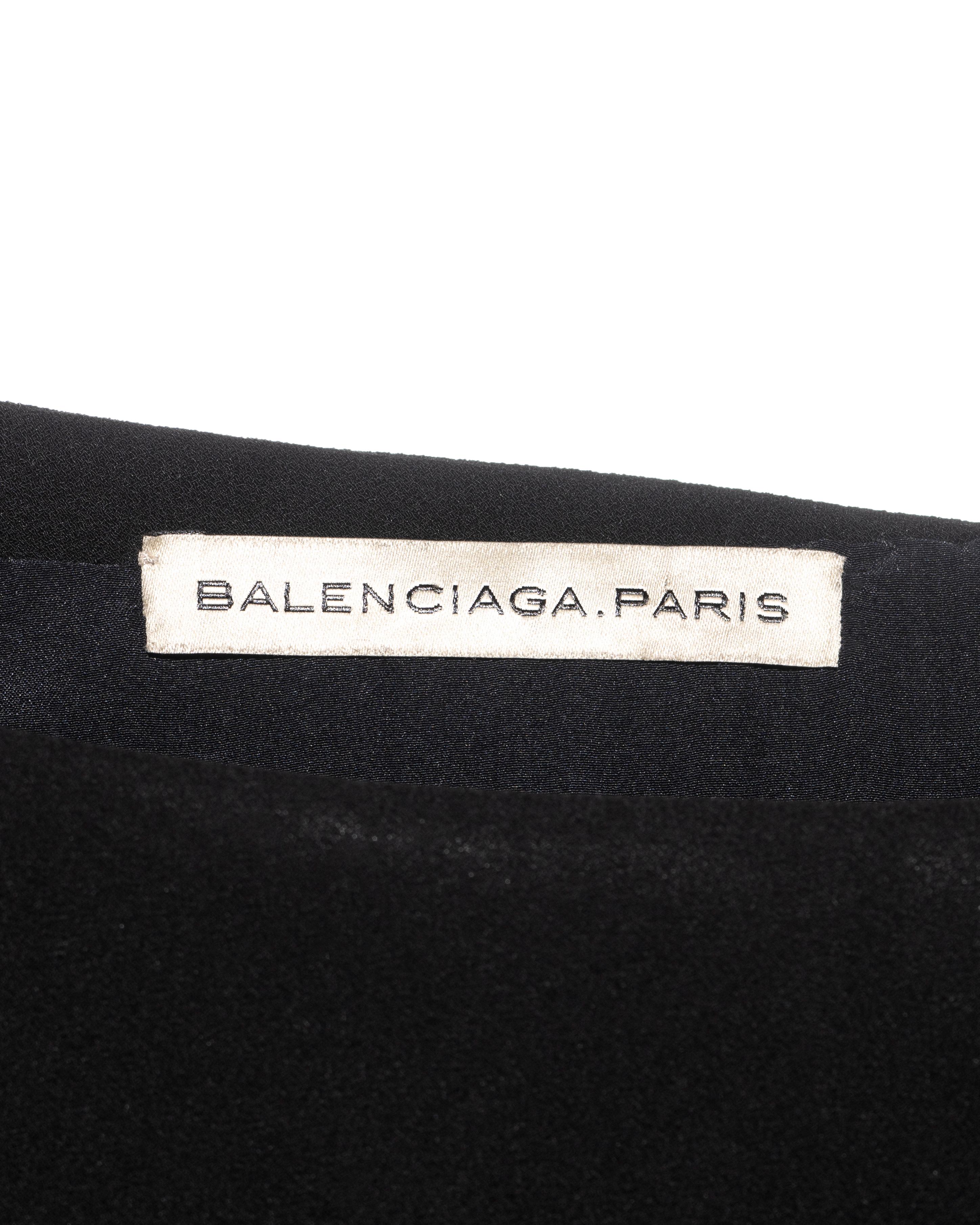 Balenciaga by Nicolas Ghesquière black structured cocktail dress, fw 2008 For Sale 3