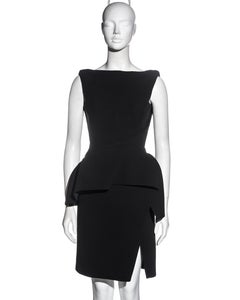Balenciaga by Nicolas Ghesquière black structured cocktail dress, fw 2008