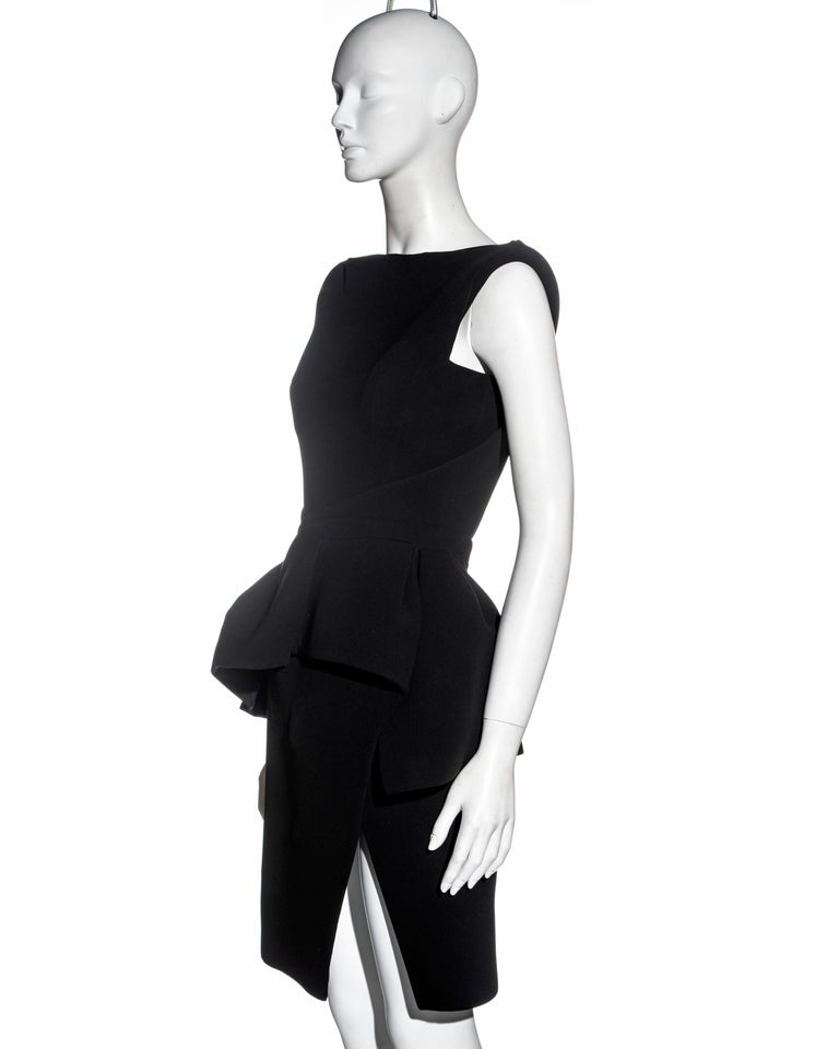 Balenciaga by Nicolas Ghesquière black structured cocktail dress, fw 2008  For Sale at 1stDibs