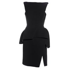 Balenciaga by Nicolas Ghesquière black structured cocktail dress, fw 2008