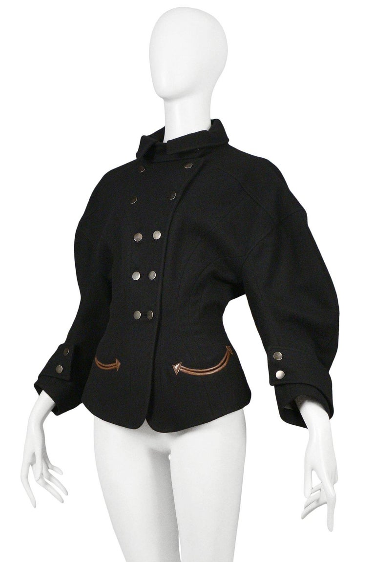 Balenciaga by Nicolas Ghesquiere Black Western Inspired Jacket 2003 at ...