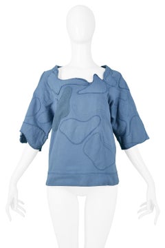 Balenciaga By  Nicolas Ghesquiere Blue Patchwork Sweatshirt 2002