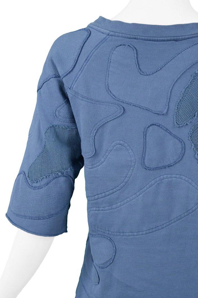 Balenciaga By  Nicolas Ghesquiere - Sweat-shirt à patchwork bleu 2002 en vente 2
