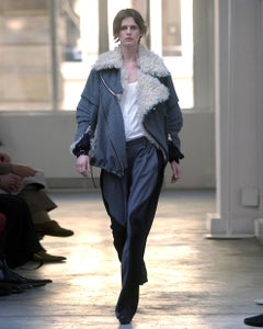 Balenciaga by Nicolas Ghesquière Cavalry Twill and Lamb Fur Jacket, fw 2004
