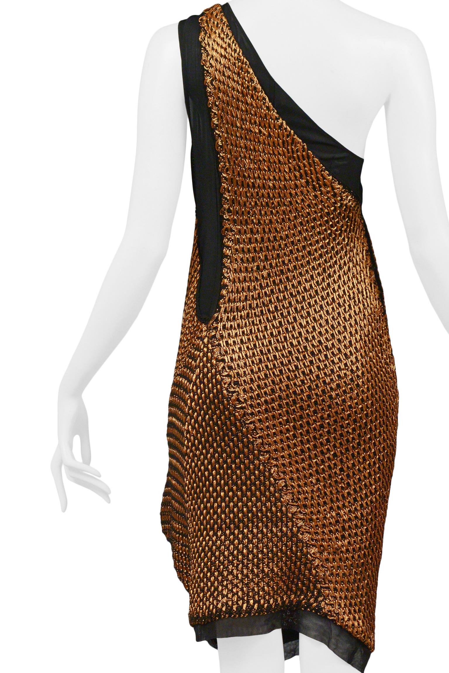 Balenciaga By Nicolas Ghesquiere Copper Wire Crochet Dress 2007 For Sale 2