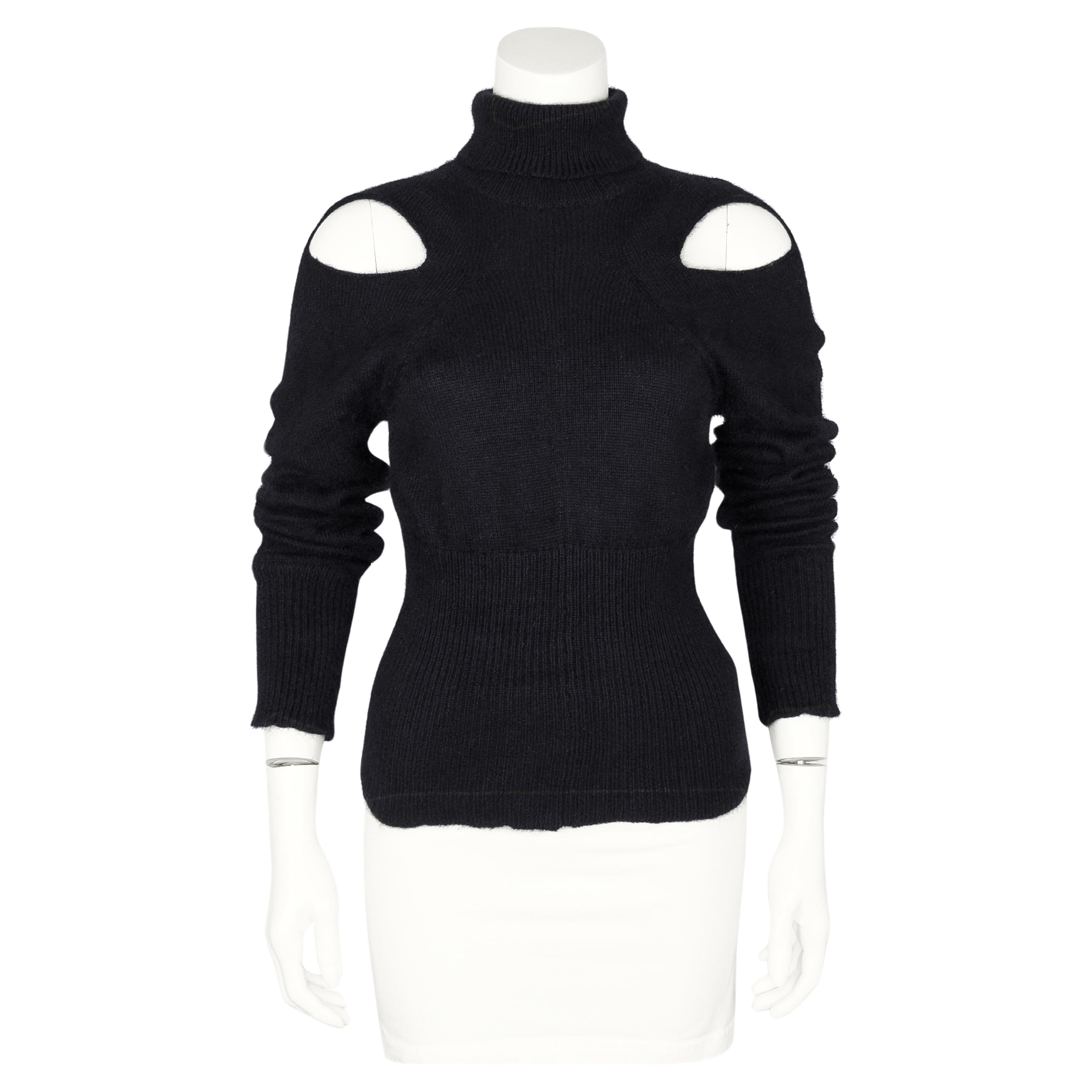 Balenciaga by Nicolas Ghesquière - Maglione in lana cut-out per la passerella Le DIX Autunno 2001 in vendita