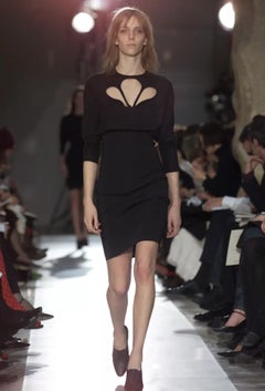 Balenciaga by Nicolas Ghesquière Fall 2001 Runway Le Dix Cutout Black Knit Dress