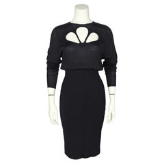 Balenciaga by Nicolas Ghesquière Autunno 2001: abito in maglia nera con ritaglio Le DIX