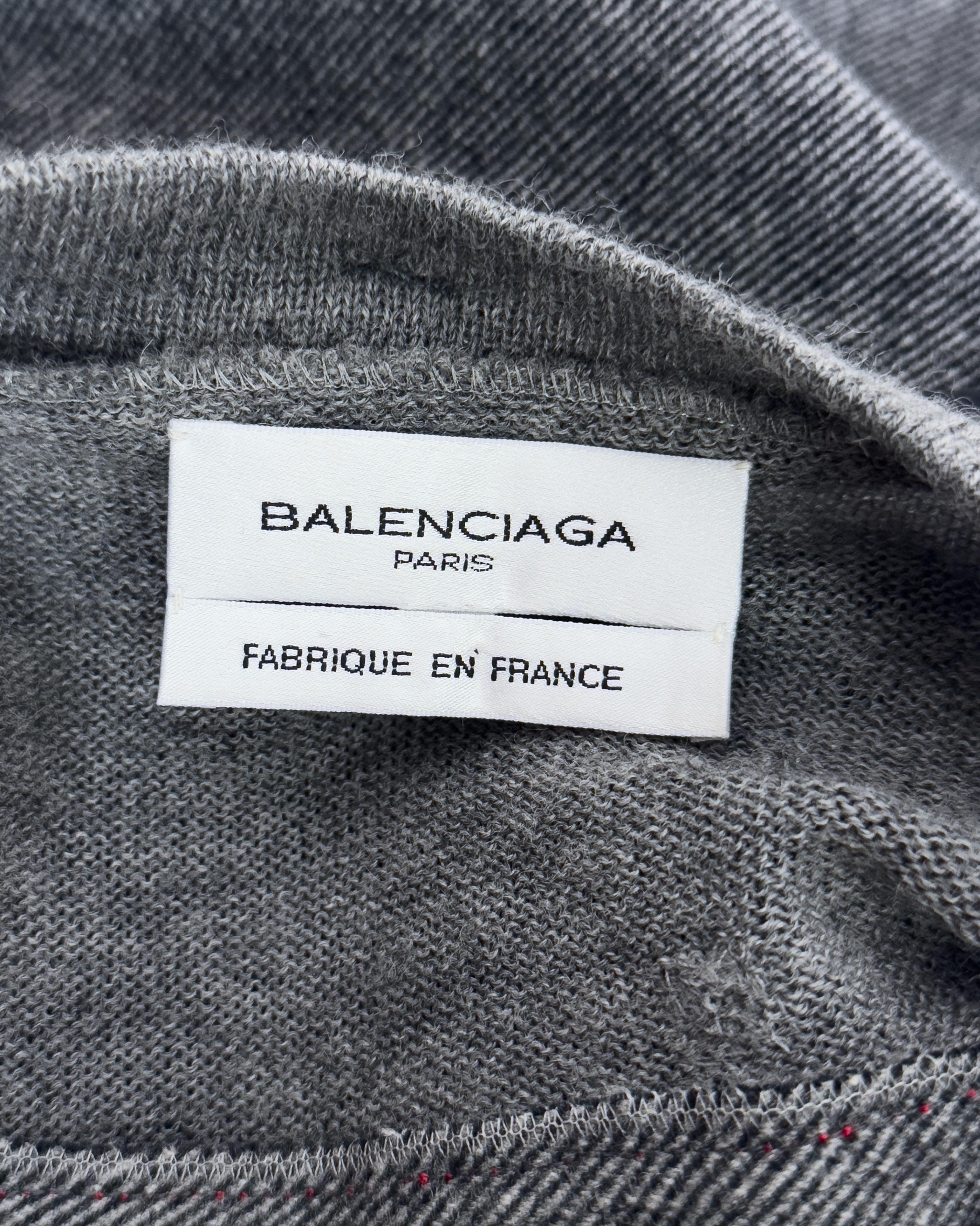 Balenciaga by Nicolas Ghesquiere Fall 2002 Cubist Mixed Media Dress en venta 4