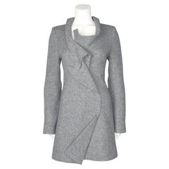 Balenciaga by Nicolas Ghesquiere Fall 2004 Asymmetrical Chevron Tweed Dress