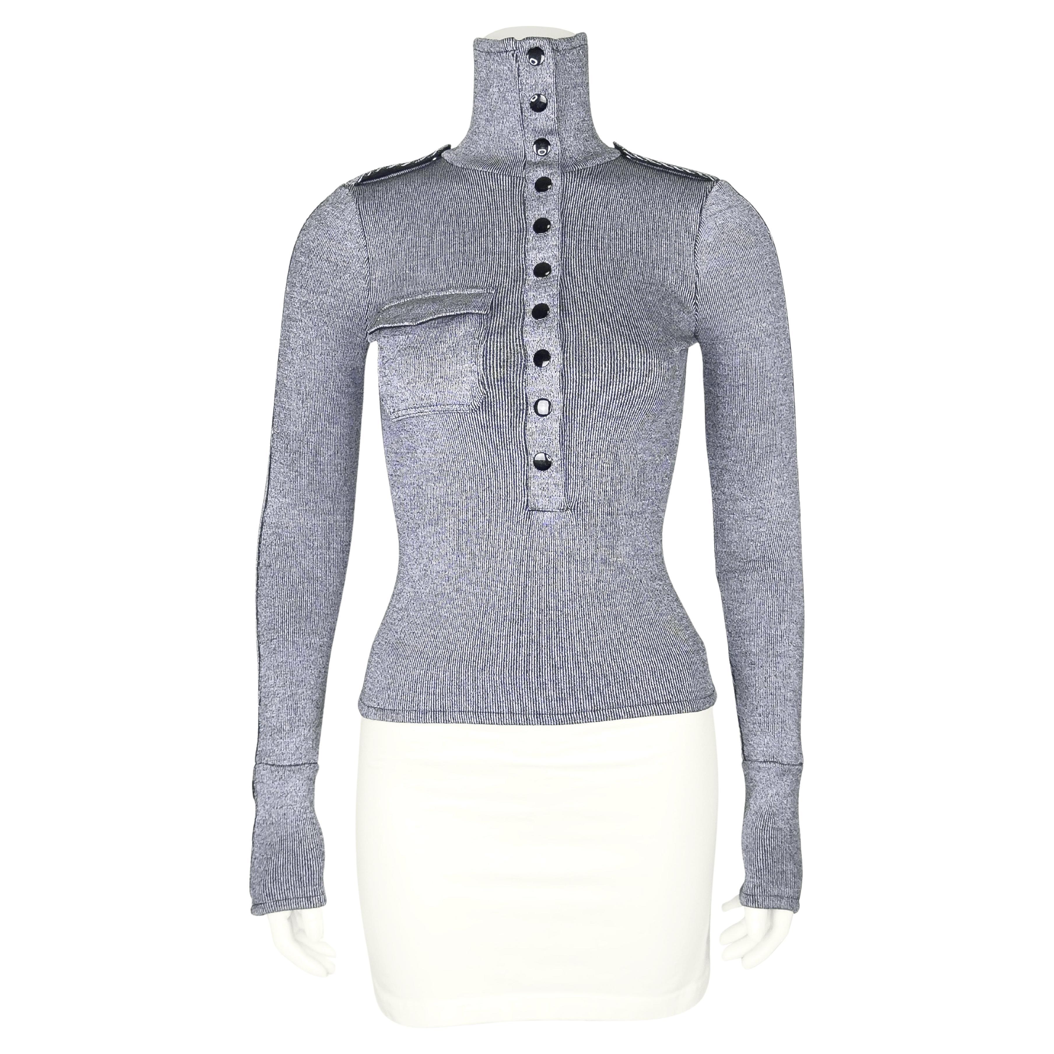 Balenciaga by Nicolas Ghesquière Maglione a collo alto a coste "Sci-Fi" Autunno 2004