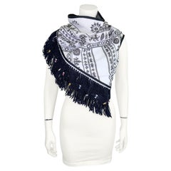 Pañuelo de flecos Keffiyeh con cuentas Balenciaga by Nicolas Ghesquière Otoño 2007