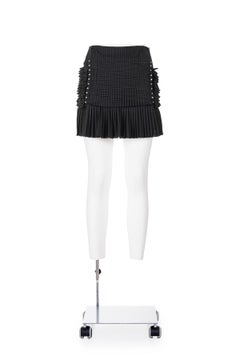 BALENCIAGA BY NICOLAS GHESQUIÈRE FW 01 Rare and Iconic Knitted Pleated Miniskirt